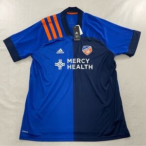 NWT Adidas FC Cincinnati 20/21 Authentic MLS Match Soccer Blue Jersey Mens 2XL